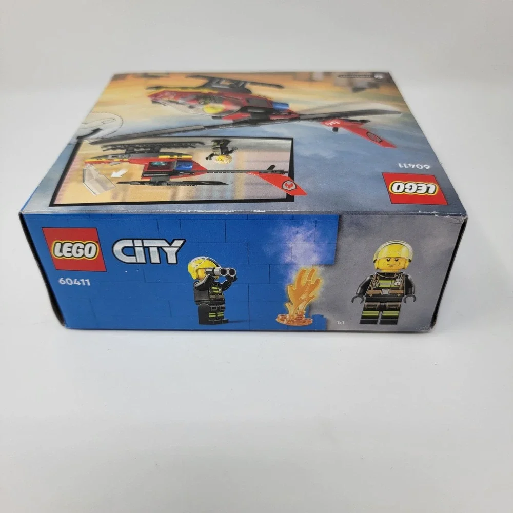 New! LEGO City 60411 Fire Rescue Helicopter Building Toy 85 pieces - Ages 5+